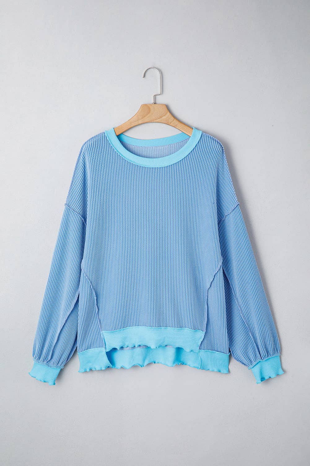 66 Sweetheart Hot Pink Lucky Distressed Knit Top (S-XL)