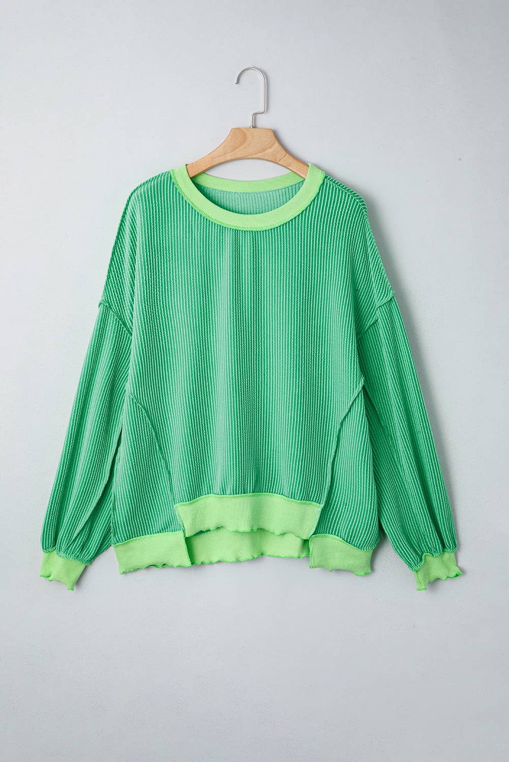 66 Sweetheart Hot Pink Lucky Distressed Knit Top (S-XL)