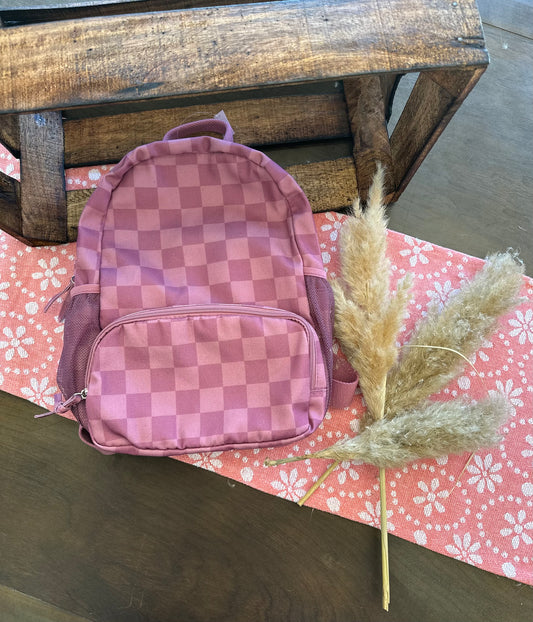 Checkered backpack